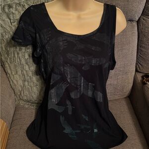 Mudd Black Tank Top with Bird Graphic